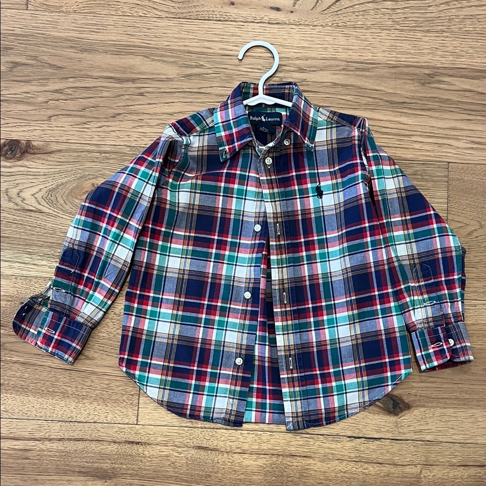 Ralph Lauren Boys Madress Plaid Shirt 3T